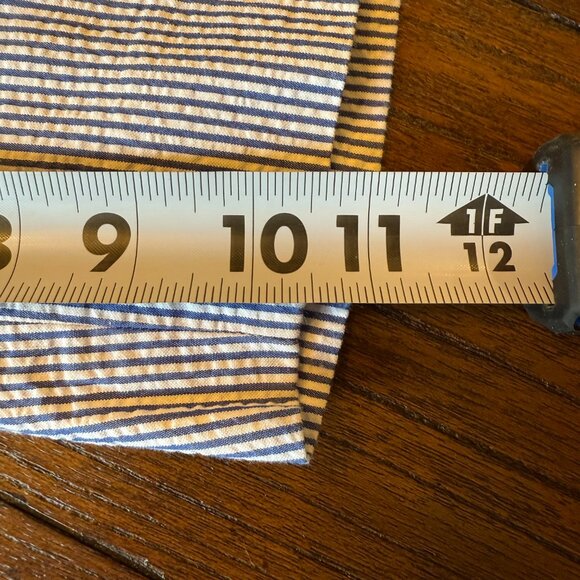 346 Brooks Brothers Seersucker Navy Striped Bermuda Shorts 100% Cotton Size 8 - Picture 10 of 10